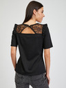 Orsay ORSAY fekete női póló hátul kivágással