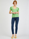Orsay ORSAY sárga-zöld csíkos női póló