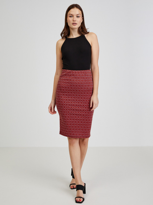 Orsay ORSAY piros mintás női ceruzaszoknya