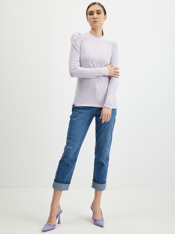 Orsay ORSAY vilgásoszürke könnyű kockás női pulóver