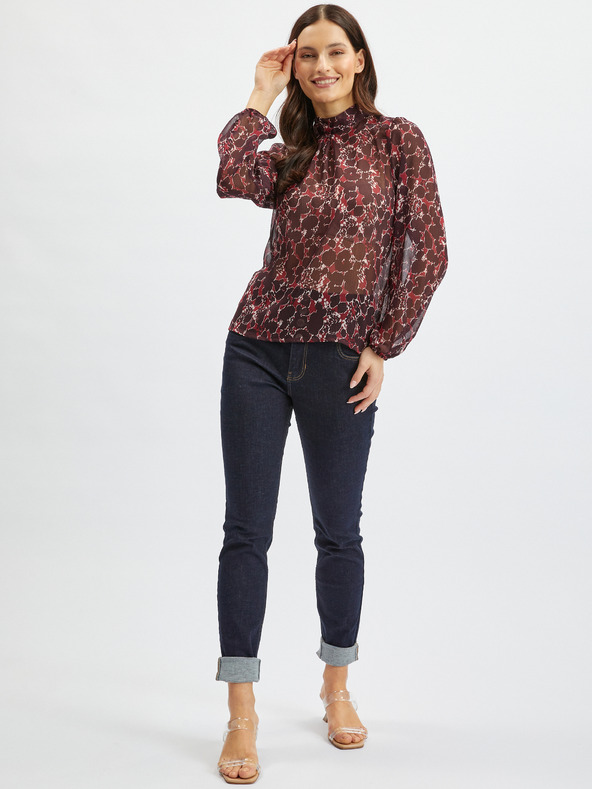 Orsay ORSAY borszínű mintás női blúz
