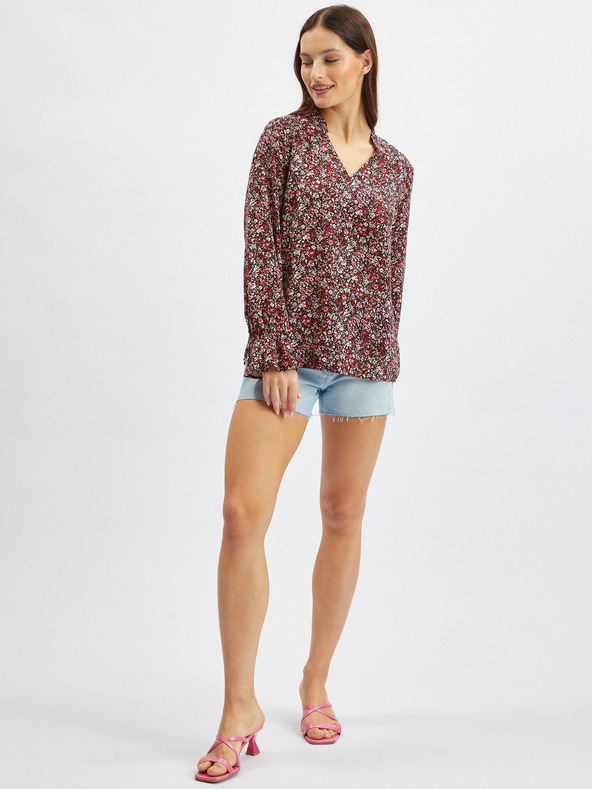 Orsay ORSAY borszínű virágmintás női blúz