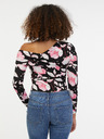 Orsay ORSAY rózsaszín és fekete női virágos felső