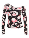 Orsay ORSAY rózsaszín és fekete női virágos felső
