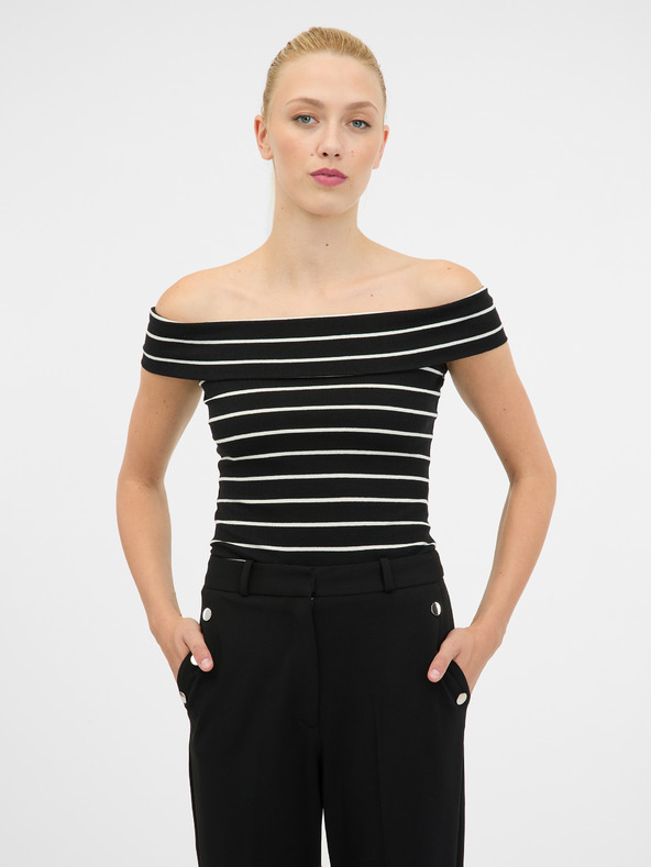 Orsay ORSAY fekete-fehér női rövid ujjú póló