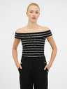 Orsay ORSAY fekete-fehér női rövid ujjú póló