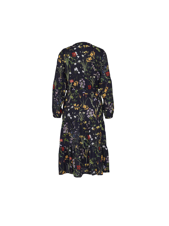CAMAIEU Sötétzöld virágmintás ruha