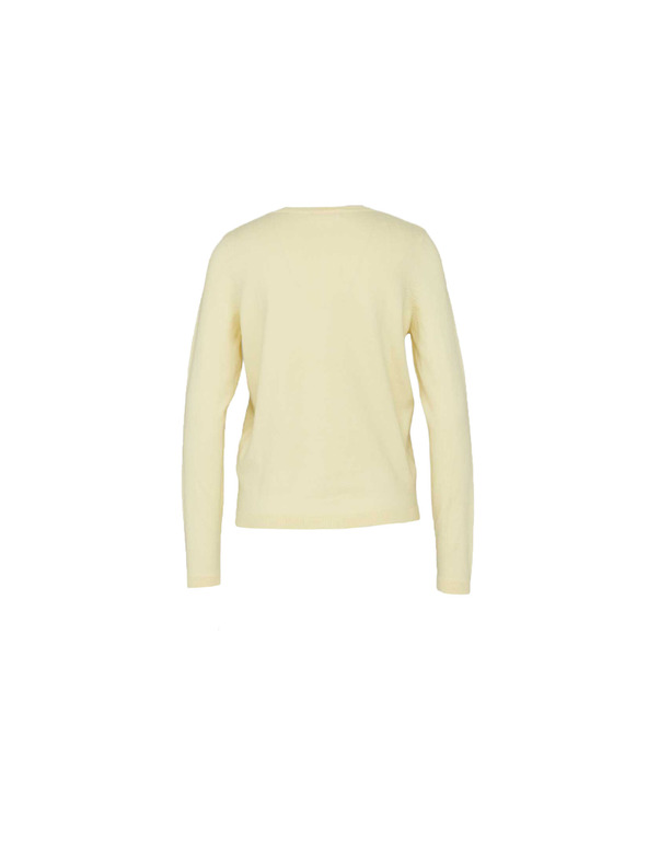 CAMAIEU Világossárga gombos pulóver