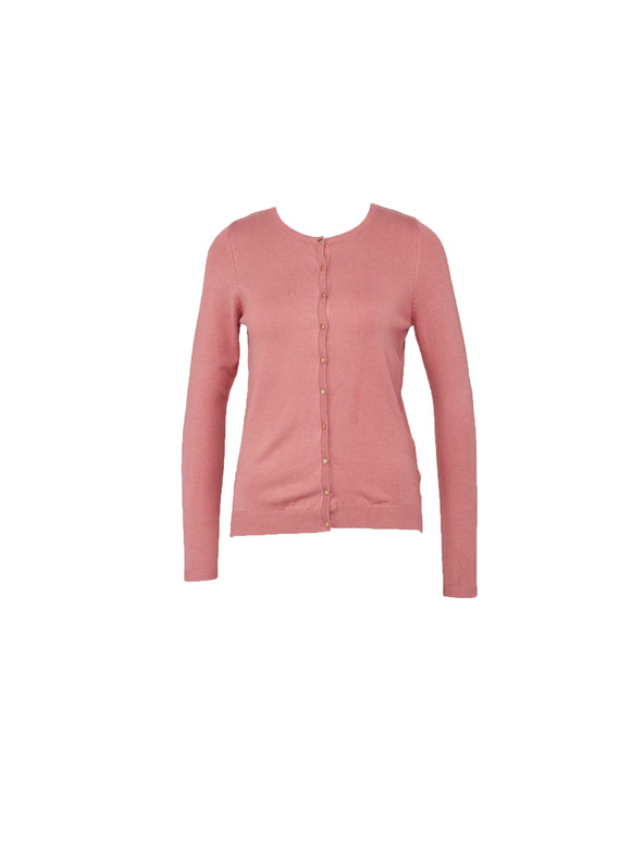 CAMAIEU Rózsaszín gombos pulóver