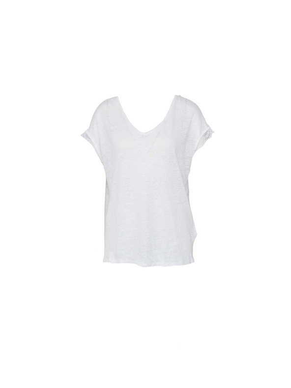 CAMAIEU Fehér rövid ujjú póló