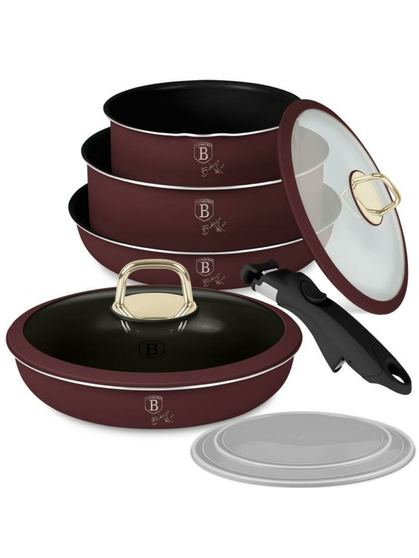 Berlingerhaus 9 db-os edénykészlet levehető fogantyúval Leonardo Collection BERLINGERHAUS