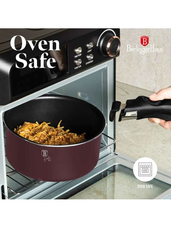 Berlingerhaus 12 db-os edénykészlet levehető fogantyúval Leonardo Collection BERLINGERHAUS