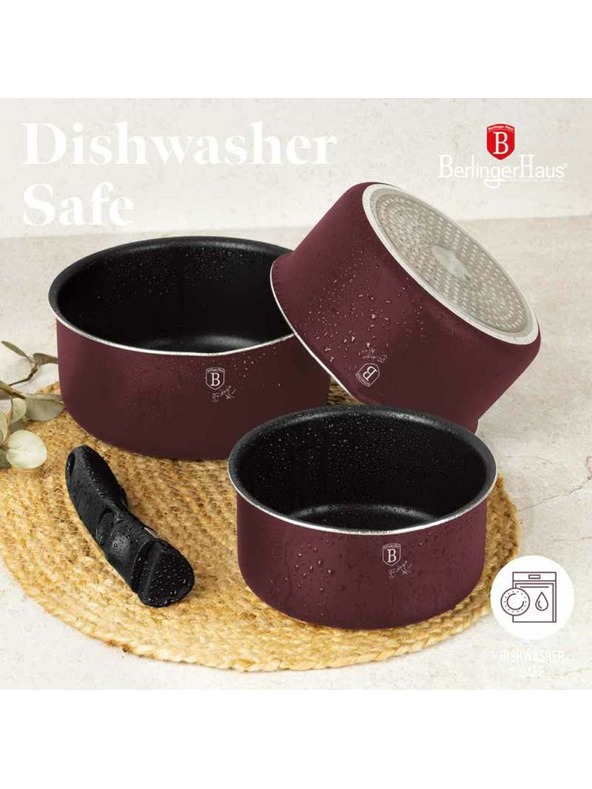 Berlingerhaus 12 db-os edénykészlet levehető fogantyúval Leonardo Collection BERLINGERHAUS