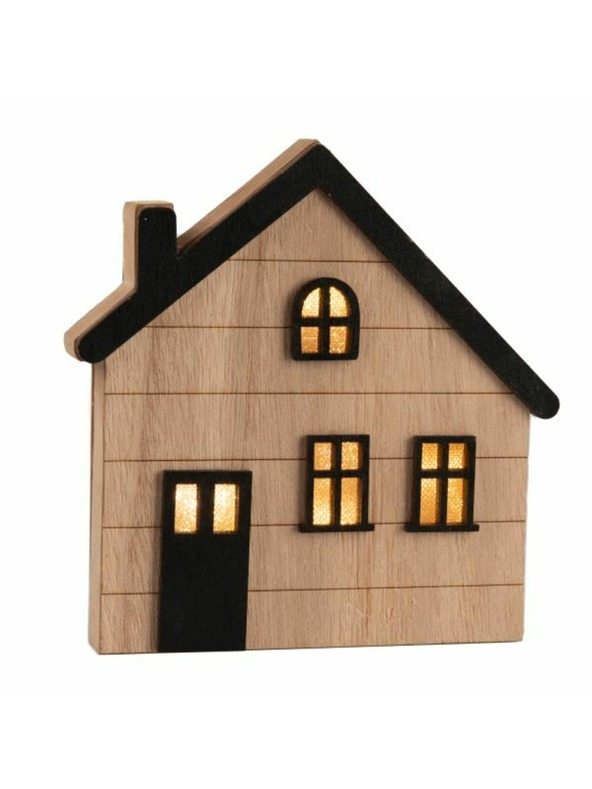 Casa de Engel Fa világító ház, akasztható/állítható, 12/48