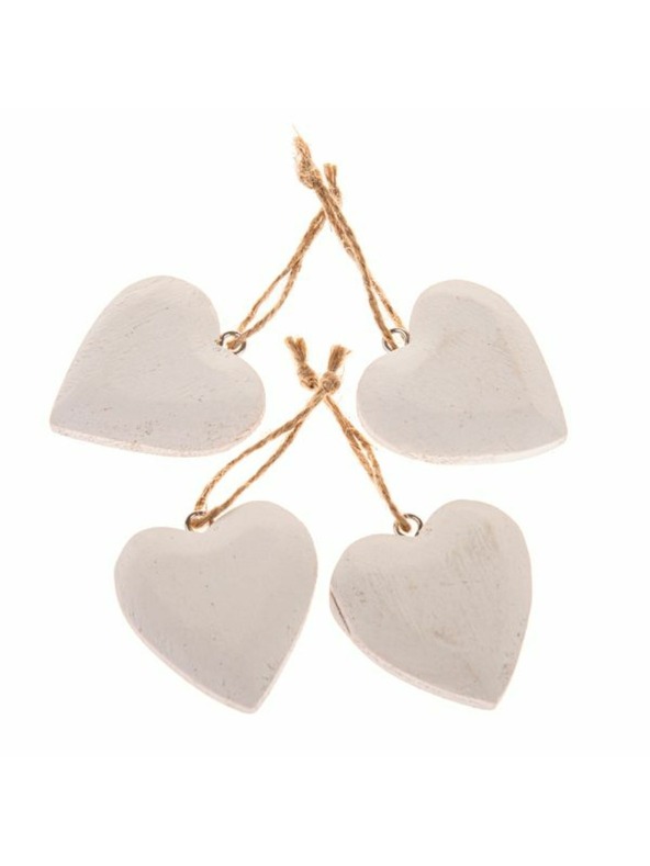 Casa de Engel Fa függő szív - 4 db-os szett, 12/288