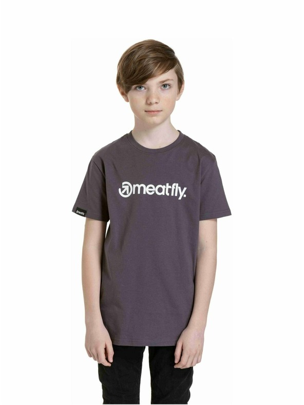 Meatfly Meatfly gyerek póló Bart Mystic Grey | Szürke | Méret 134 | 100% pamut