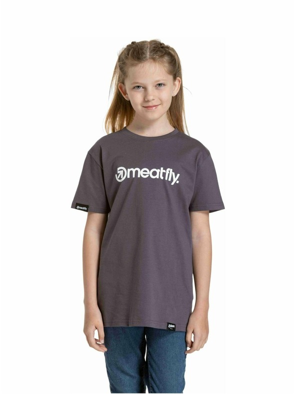 Meatfly Meatfly gyerek póló Bart Mystic Grey | Szürke | Méret 134 | 100% pamut