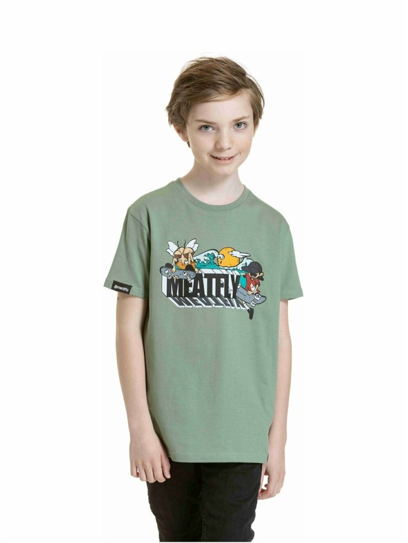 Meatfly Meatfly gyerek póló Skejters Olive | Zöld
