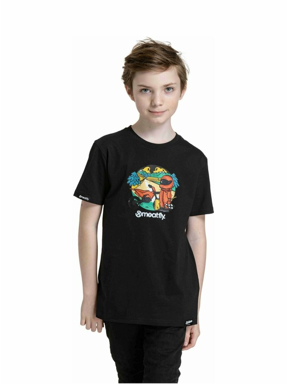 Meatfly Meatfly gyerek póló Moto Fekete | Fekete