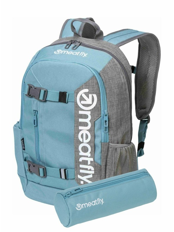 Meatfly Meatfly hátizsák Basejumper Grey Heather / Aqua 22 L + TOLLTARTÓ | Szürke | Térfogat 22 L