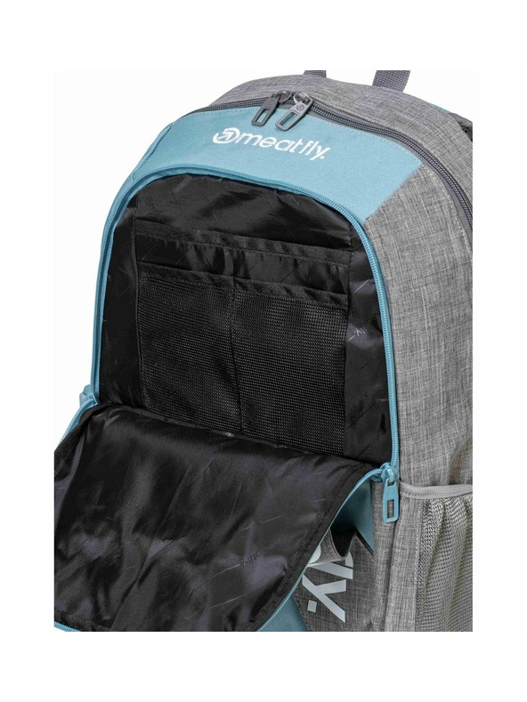 Meatfly Meatfly hátizsák Basejumper Grey Heather / Aqua 22 L + TOLLTARTÓ | Szürke | Térfogat 22 L