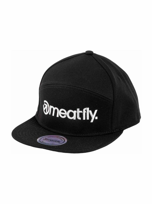 Meatfly Meatfly baseball sapka Creeper 6 Panel Snapback Fekete / Fehér Logo | Fekete | Méret