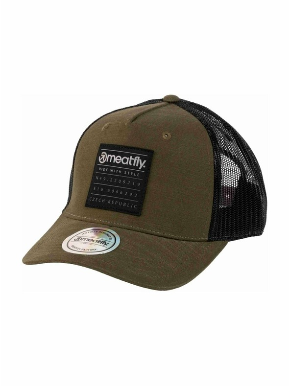 Meatfly Meatfly baseball sapka Hawkye Trucker Army Square | Fekete |