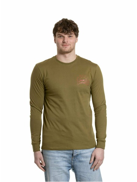 Meatfly Meatfly férfi hosszú ujjú póló Judgement 30 Khaki Green