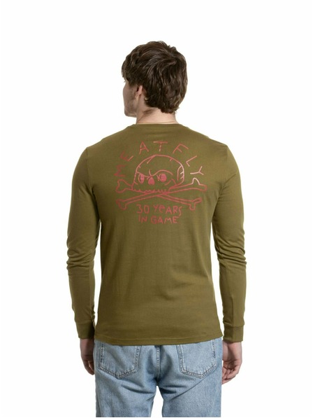 Meatfly Meatfly férfi hosszú ujjú póló Judgement 30 Khaki Green