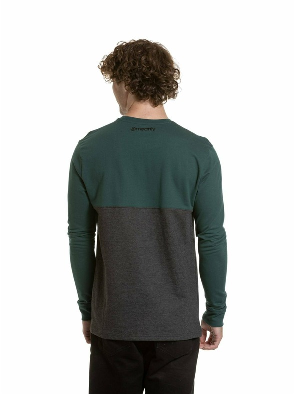 Meatfly Meatfly férfi hosszú ujjú póló Harvey Botanical / Charcoal Heather