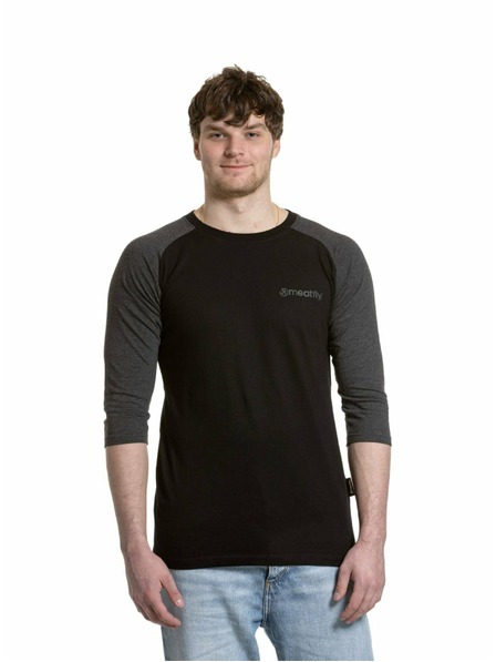 Meatfly Meatfly férfi hosszú ujjú póló Reagan Raglan Black