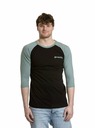 Meatfly Meatfly férfi hosszú ujjú póló Reagan Raglan Dusty Mint / Black