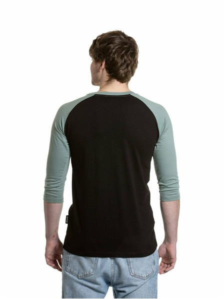 Meatfly Meatfly férfi hosszú ujjú póló Reagan Raglan Dusty Mint / Black
