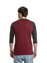 Meatfly Meatfly férfi hosszú ujjú póló Reagan Raglan Dark Wine / Charcoal Heather | Szürke