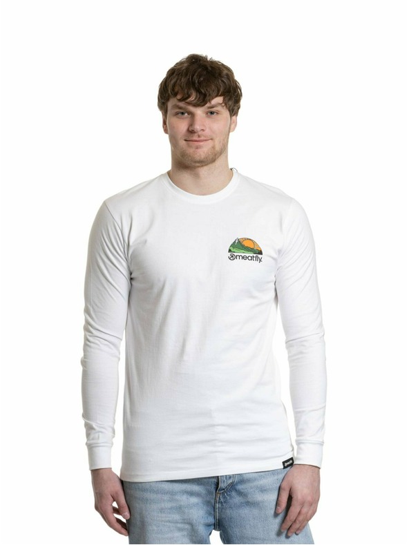 Meatfly Meatfly férfi hosszú ujjú póló Julien White Mountains