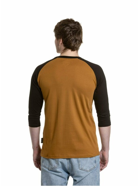 Meatfly Meatfly férfi hosszú ujjú póló Reagan Raglan Gold Brown / Black