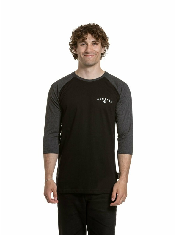 Meatfly Meatfly férfi hosszú ujjú póló Kennedy Raglan Black