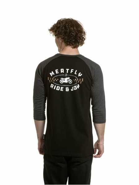 Meatfly Meatfly férfi hosszú ujjú póló Kennedy Raglan Black