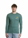 Meatfly Meatfly férfi hosszú ujjú póló Julien Teal Green Mountains