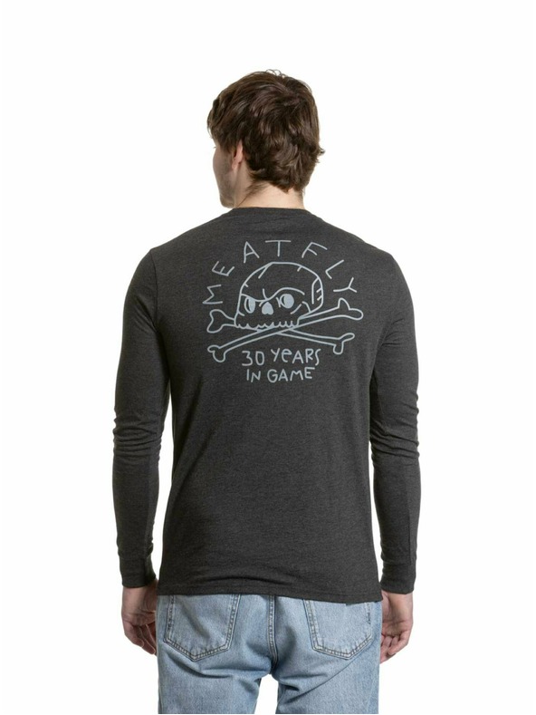 Meatfly Meatfly férfi hosszú ujjú póló Judgement 30 Charcoal Heather | Szürke
