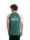 Meatfly Meatfly férfi póló Ozzy Raglan Forest Green / Sand