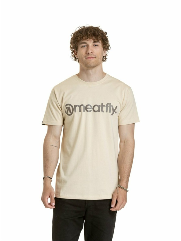 Meatfly Meatfly férfi póló MF Logo Sand | Homok