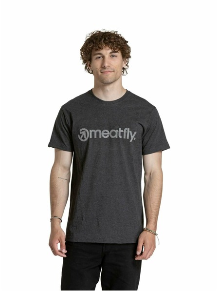 Meatfly Meatfly férfi póló Csíkos Logo Misztikus Szürke | Szürke