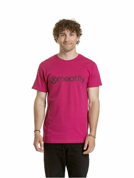 Meatfly Meatfly férfi póló Csíkos Logo Sötét Ibolya
