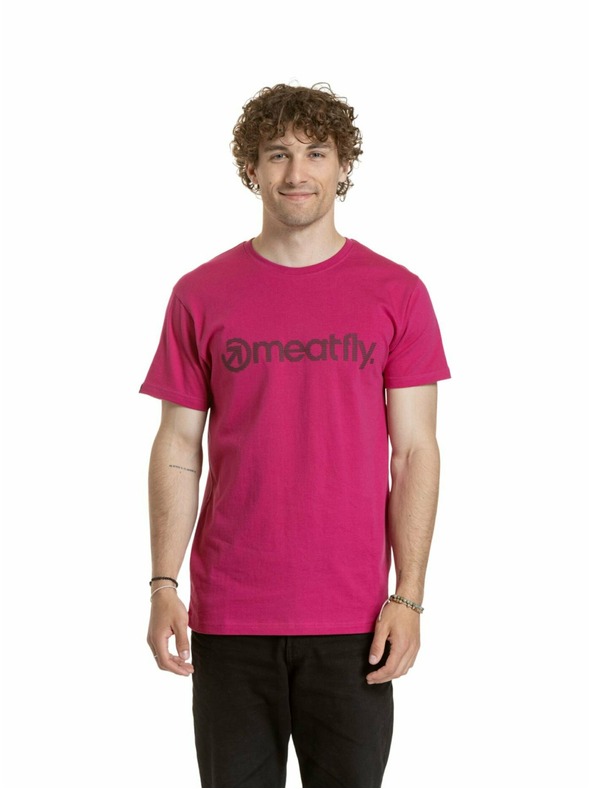 Meatfly Meatfly férfi póló Csíkos Logo Sötét Ibolya