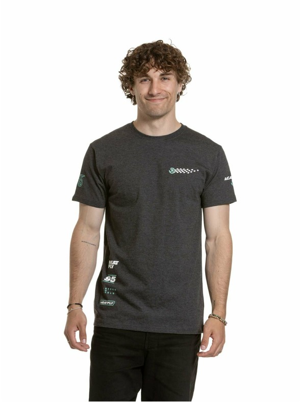Meatfly Meatfly férfi póló Furious Charcoal Heather | Szürke