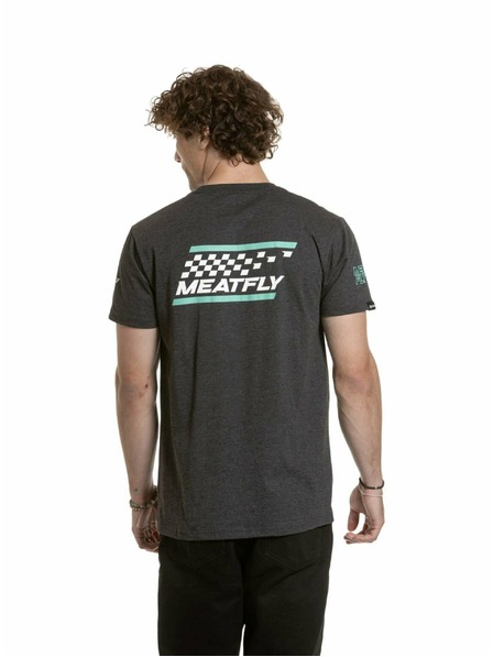 Meatfly Meatfly férfi póló Furious Charcoal Heather | Szürke