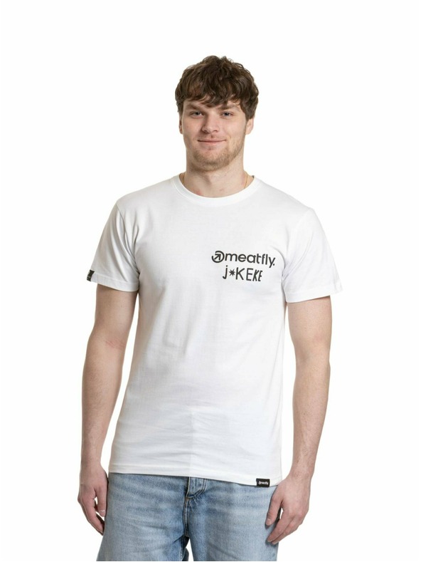Meatfly Meatfly férfi póló Keke Dance White