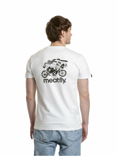Meatfly Meatfly férfi póló Keke Moto White