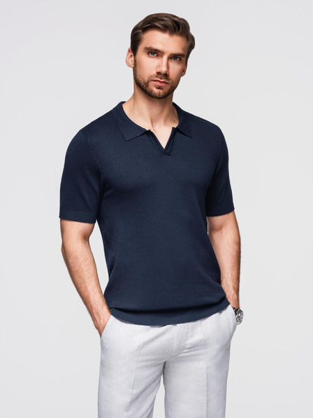 Ombre Clothing Férfi pólóing gomb nélkül - sötétkék